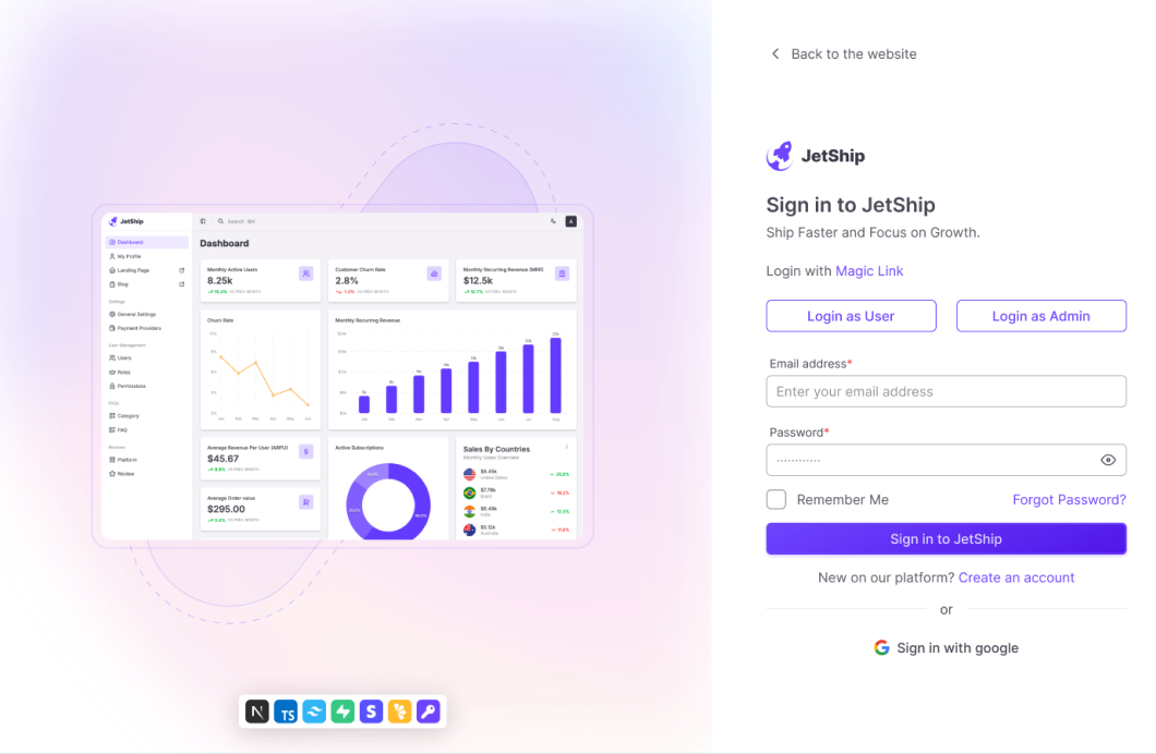 JetShip - Next.js Starter Kit PRO Image