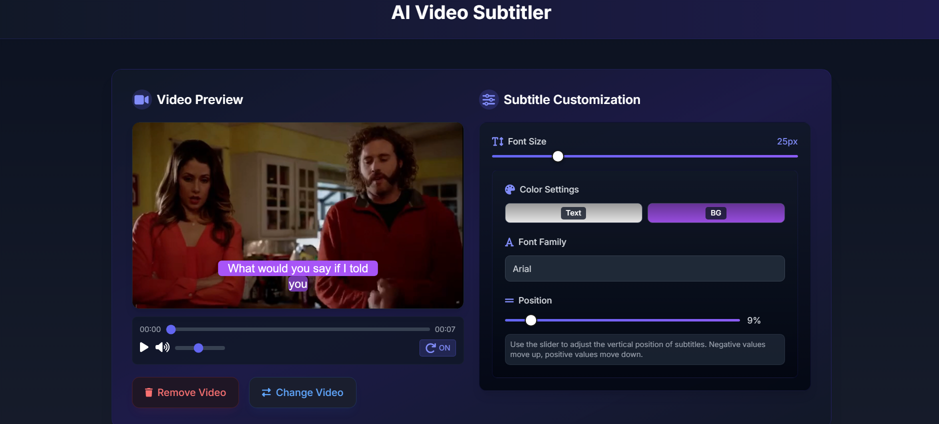 AI Video Subtitler Image